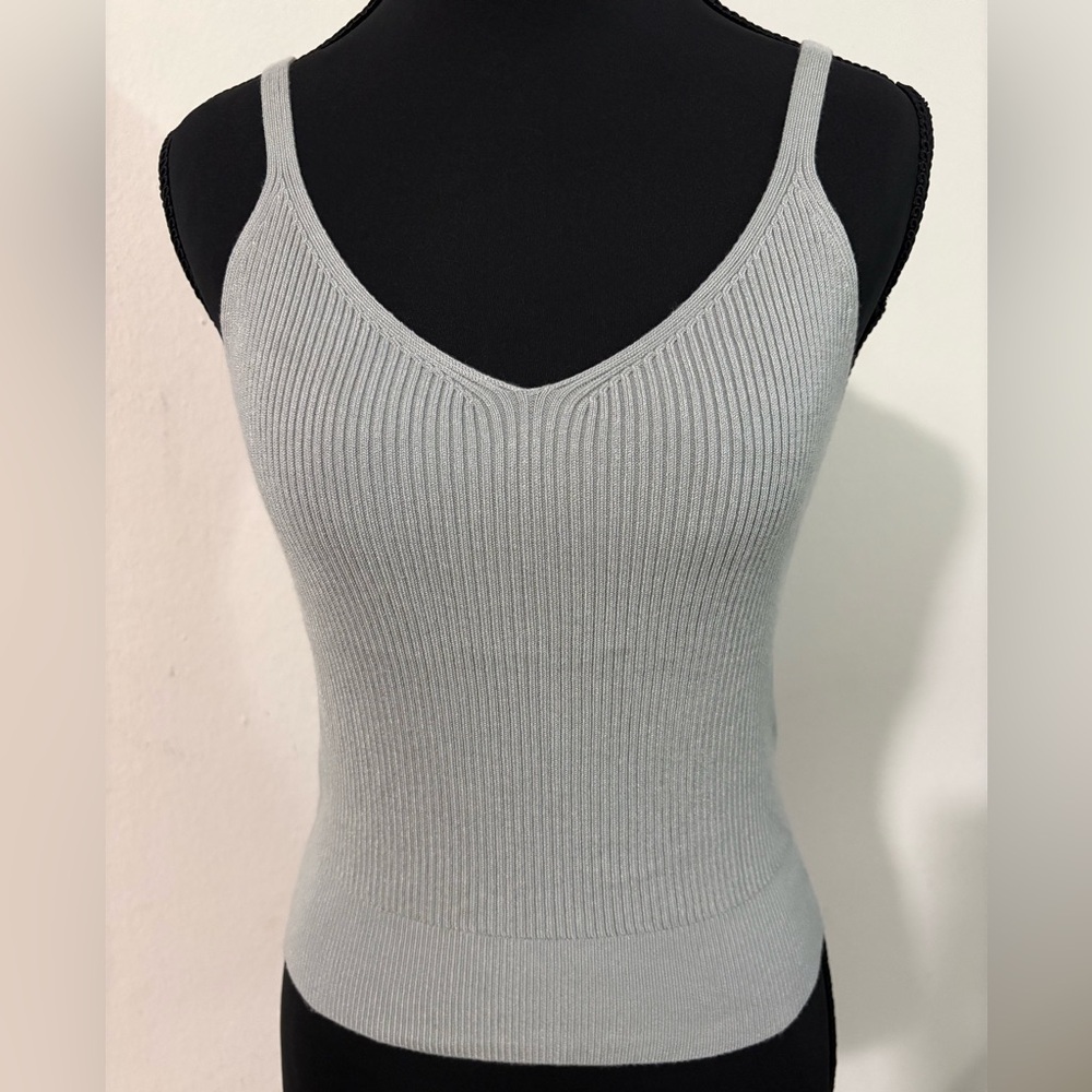 Abercrombie & Fitch sweater shoulder straps top blue/grayish top
